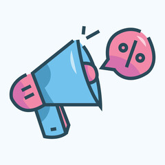 Discount Promotion Icon Design in Color Style