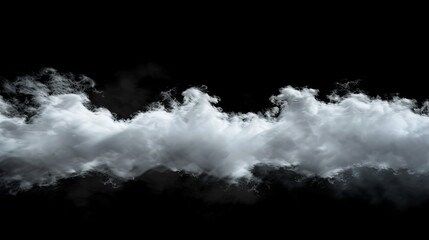 Atmospheric swirls of ethereal smoke and fog on a contrasting black backdrop for dramatic texture overlays