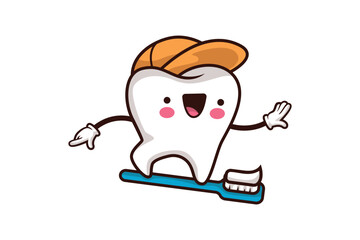 Cute Teeth Character Illustration
