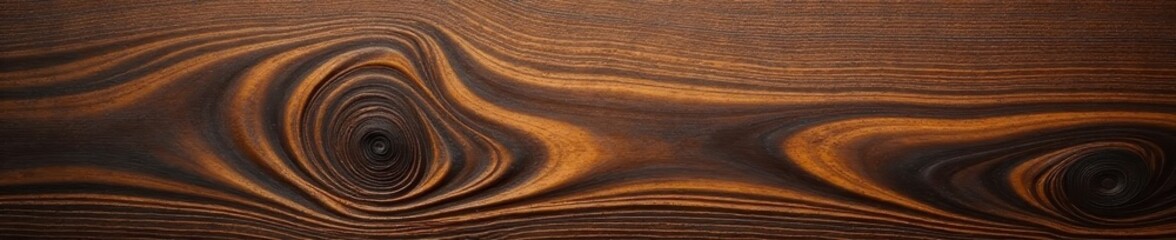 Fototapeta premium Deep brown wood, swirling abstract markings, rustic finish, minimalist, background