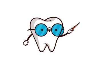 Fototapeta premium Cute Teeth Character Illustration