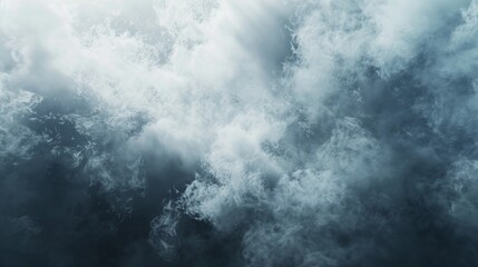 Obraz premium Realistic swirling dry ice smoke clouds overlay with thick fog, perfect for cinematic compositing, motion graphics, and dramatic special effects.