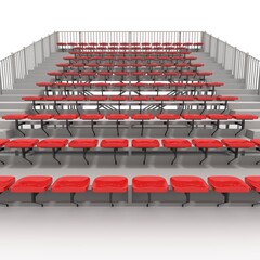3d render Bleachers design element. Furniture	
