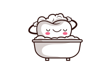 Cute Teeth Character Illustration