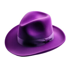 Purple Fedora Hat: Stylish & Unique isolated on transparent background