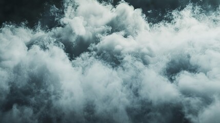 Fototapeta premium Realistic swirling dry ice smoke clouds for cinematic fog overlays, perfect for enhancing photography or video compositing projects.