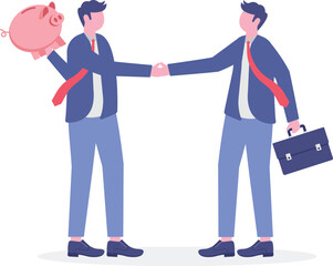 Social media illustration, business concept, web design

