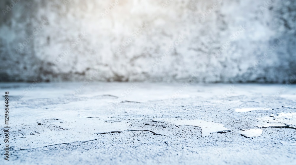 Poster Textured concrete surface with subtle tones and cracks highlighting the rough and raw beauty of urban spaces : Generative AI