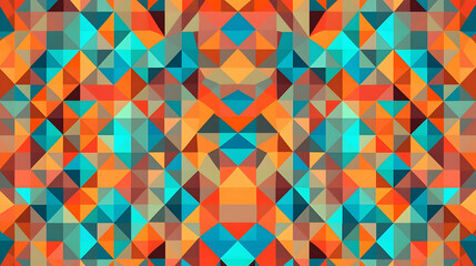 Colorful Geometric Pattern with Triangles and Bold Colors