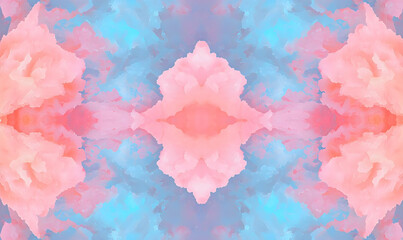 Fototapeta premium Soft Abstract Pink and Blue Watercolor Pattern Background Design