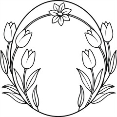 a beautiful flower frame 