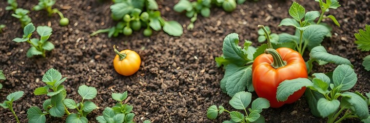 Close up of healthy green leaved potato plants growing in a self sustaining ecologically cultivated garden, eco friendly, vegetables