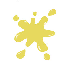 orange juice splash yellow paint