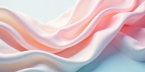 Creamy silk waves; soft pastel swirl satin texture , delicate, shiny, cream