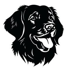 Obraz premium Minimal Golden Retriever Silhouette for T-Shirt or Sticker Design