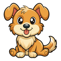 Fototapeta premium a cute dog outline vector