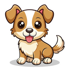 Fototapeta premium a cute dog outline vector