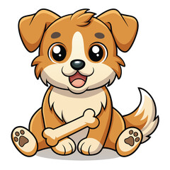 Obraz premium a cute dog outline vector