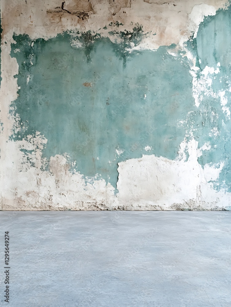 Poster Textured Grungy Wall with Peeling Paint and Subtle Color Variations : Generative AI