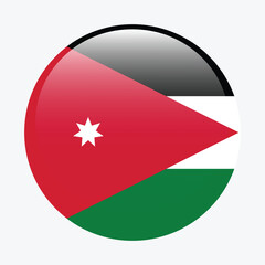 Jordan flag circle icon vector illustration design