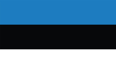 Obraz premium Estonia flag. Flag of Estonia. The official ratio. Flag icon. Standard color. Standard size. A rectangular flag. Computer illustration. Digital illustration. Vector illustration.