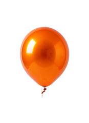 isolated orange colour helium balloon 