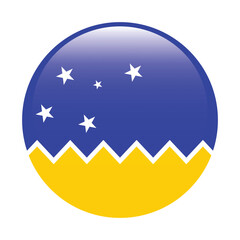 Magellan-chilean Antarctic Region flag circle icon vector illustration design