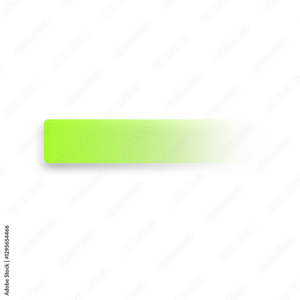 Fototapete Transparent green gradient button. Abstract geometric shapes rectangle gradient shape on transparent modern style for background, banner, name card, button, sign, sticky note, header, footer, text box