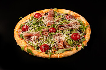pizza on white background