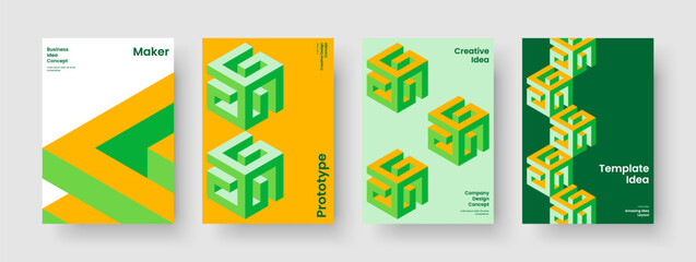Fototapeta premium Isolated Report Layout. Geometric Book Cover Design. Creative Business Presentation Template. Banner. Brochure. Poster. Background. Flyer. Journal. Brand Identity. Notebook. Leaflet. Pamphlet