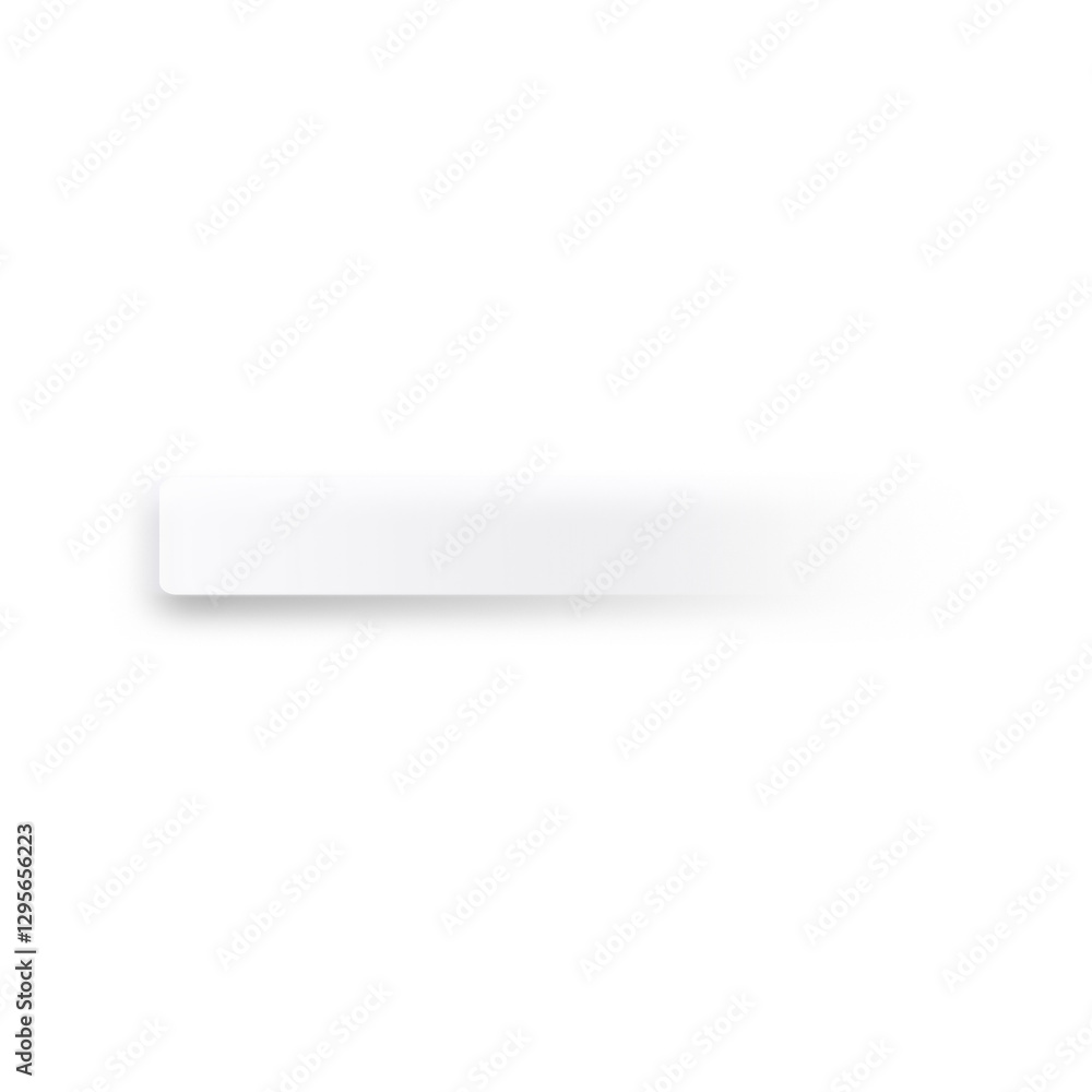 Aufkleber Transparent white gradient bar. Abstract geometric shapes rectangle gradient shape on transparent modern style for background, banner, name card, button, sign, sticky note, header, footer, text box