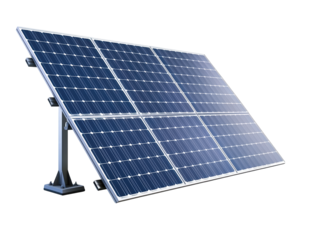 A solar panel with multiple photovoltaic cells, designed to convert sunlight into electricity efficiently.