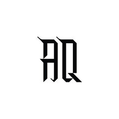 AQ monogram logo design letter text name symbol monochrome logotype alphabet character simple logo