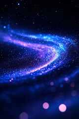 Obraz premium Dreamy Blue and Purple Galactic Glitter Overlay