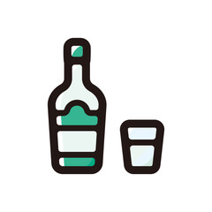 Arak illustration icon.Simple vector outline, clipart for graphic design.