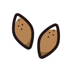 Fried kibbeh illustration icon.Simple vector outline, clipart for graphic design.