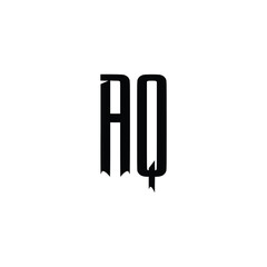 AQ monogram logo design letter text name symbol monochrome logotype alphabet character simple logo