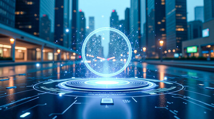 Data science, database management, futuristic information technology background. Data engineering with AI and cloud computing, big data analytics, digital transformation,