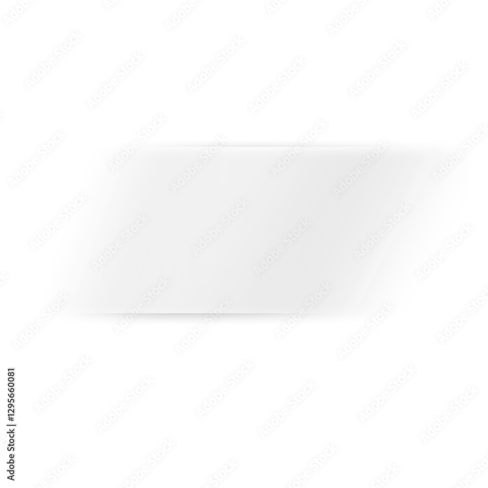 Poster Transparent white gradient bar. Abstract geometric shapes rectangle gradient shape on transparent modern style for background, banner, name card, button, sign, sticky note, header, footer, text box