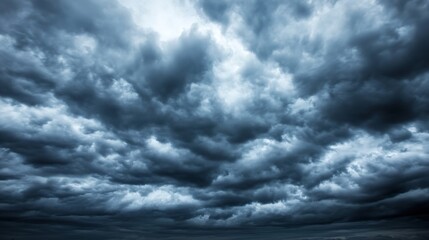 Obraz premium Dark and Dramatic Cloudy Skies Perfect for Atmospheric Photography and Weather-related Themes : Generative AI