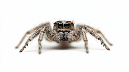 spider macro photography on white background