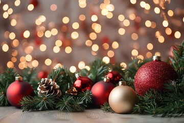 Studio backdrop with a fresh Christmas theme.