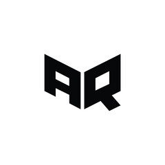 AQ monogram logo design letter text name symbol monochrome logotype alphabet character simple logo