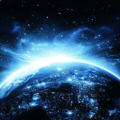 planet earth in space