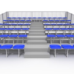 Obraz premium 3d render Bleachers design element. Furniture 