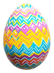 Obraz premium PNG Easter egg colorful pattern decorative.