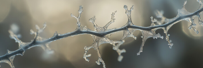 Macro shot of a delicate water crystal suspended in motion