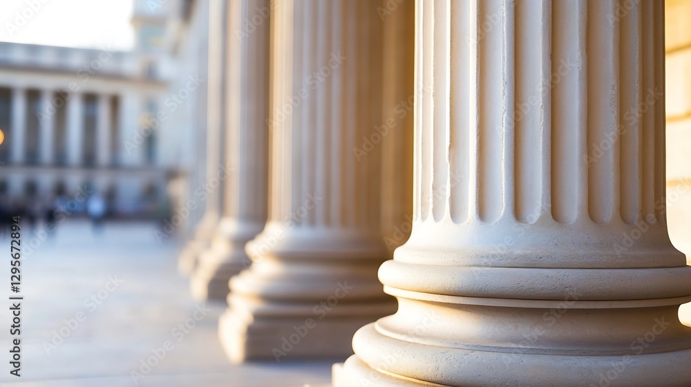 Aufkleber elegant closeup of classical columns highlighting architectural beauty and historical significance o