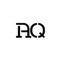 AQ monogram logo design letter text name symbol monochrome logotype alphabet character simple logo