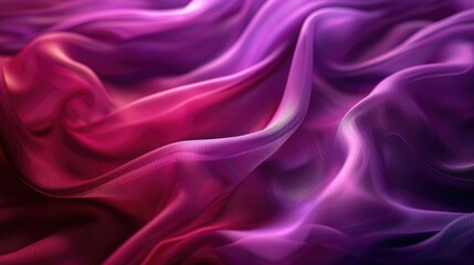 Fototapeta premium Abstract pink and purple flowing fabric with sparkles. Background image of pink and red fabric texture with flowing and floating texture. Digital art design with soft and fluid textures. AIG51.